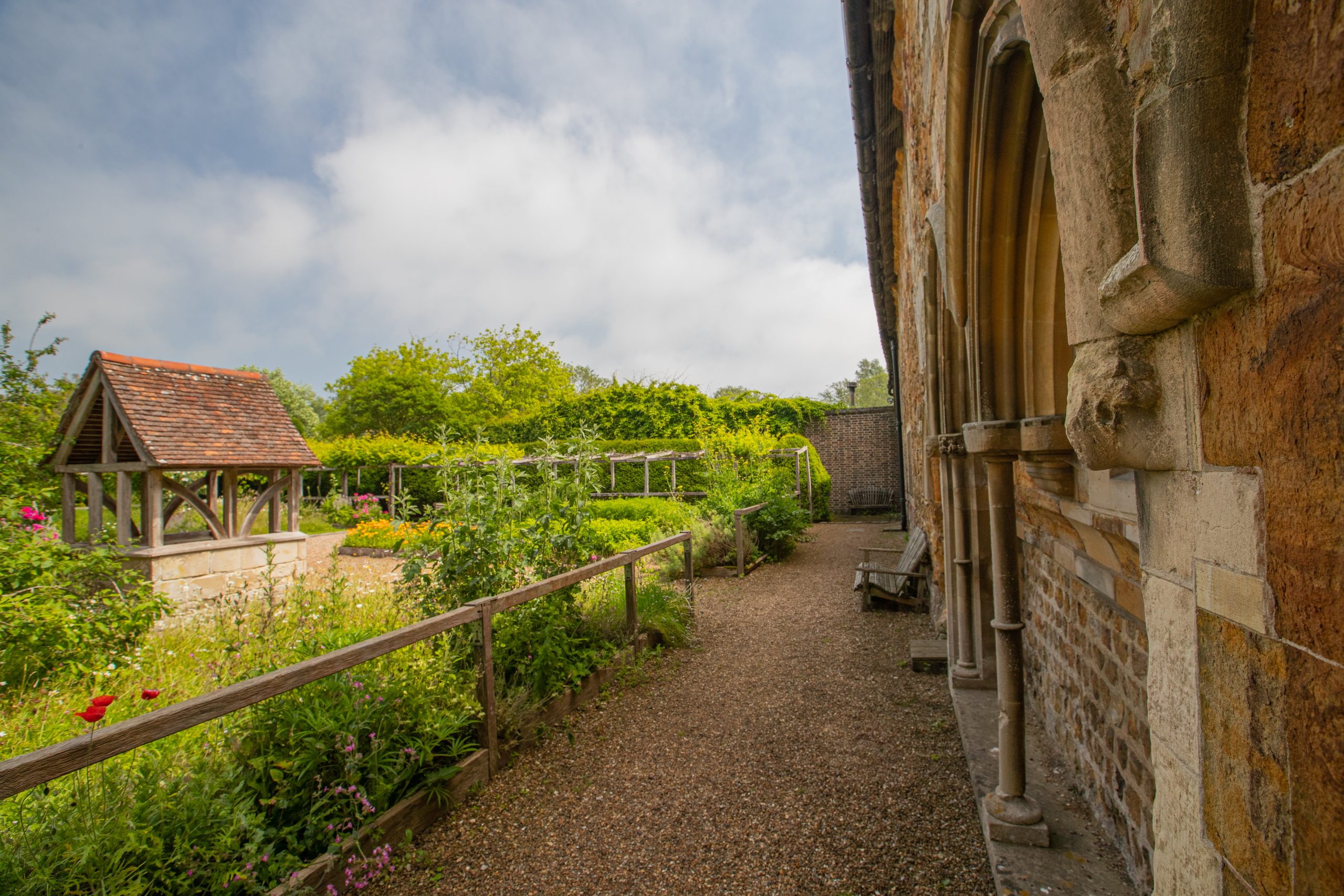 The cloister garden at Michelham Priory