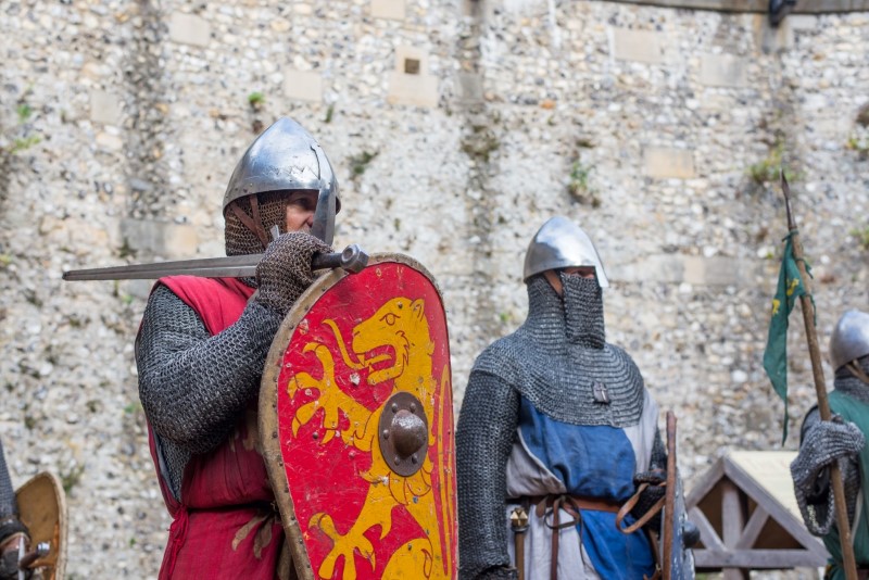 Raven Tow living history will bring their Norman Knights to Lewes Castle this Easter